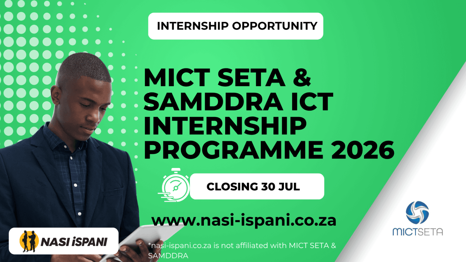 MICT SETA & SAMDDRA ICT Internship Programme 2026