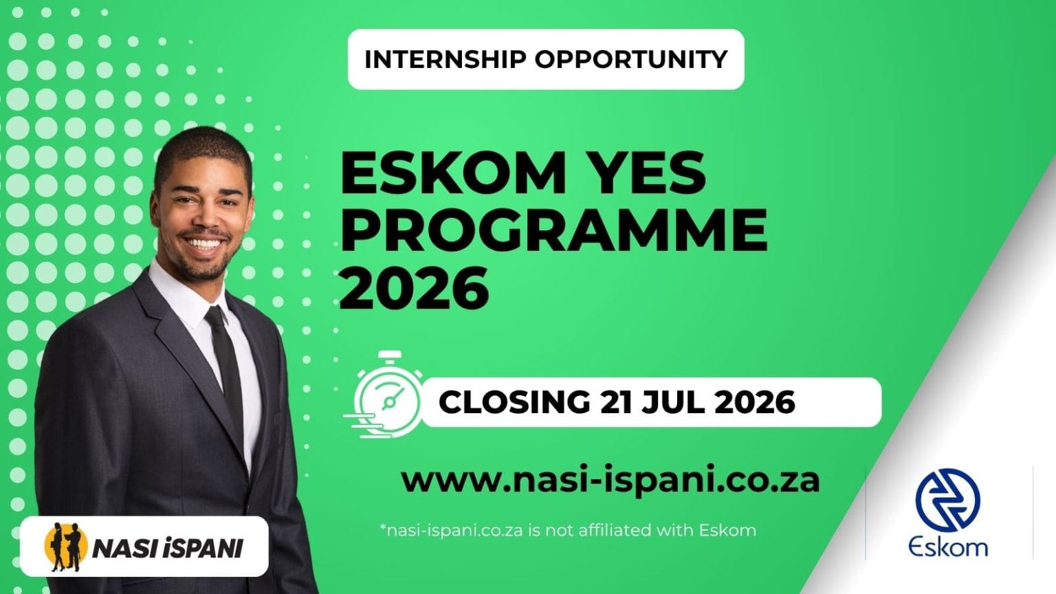 Eskom YES Programme 2026: 12-Month Work Experience, Closes 21 July