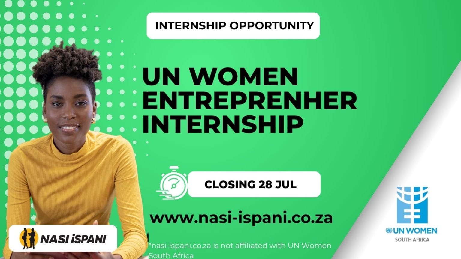 UN Women EntreprenHER Internship 2026: Paid Internship, Closes 28 July