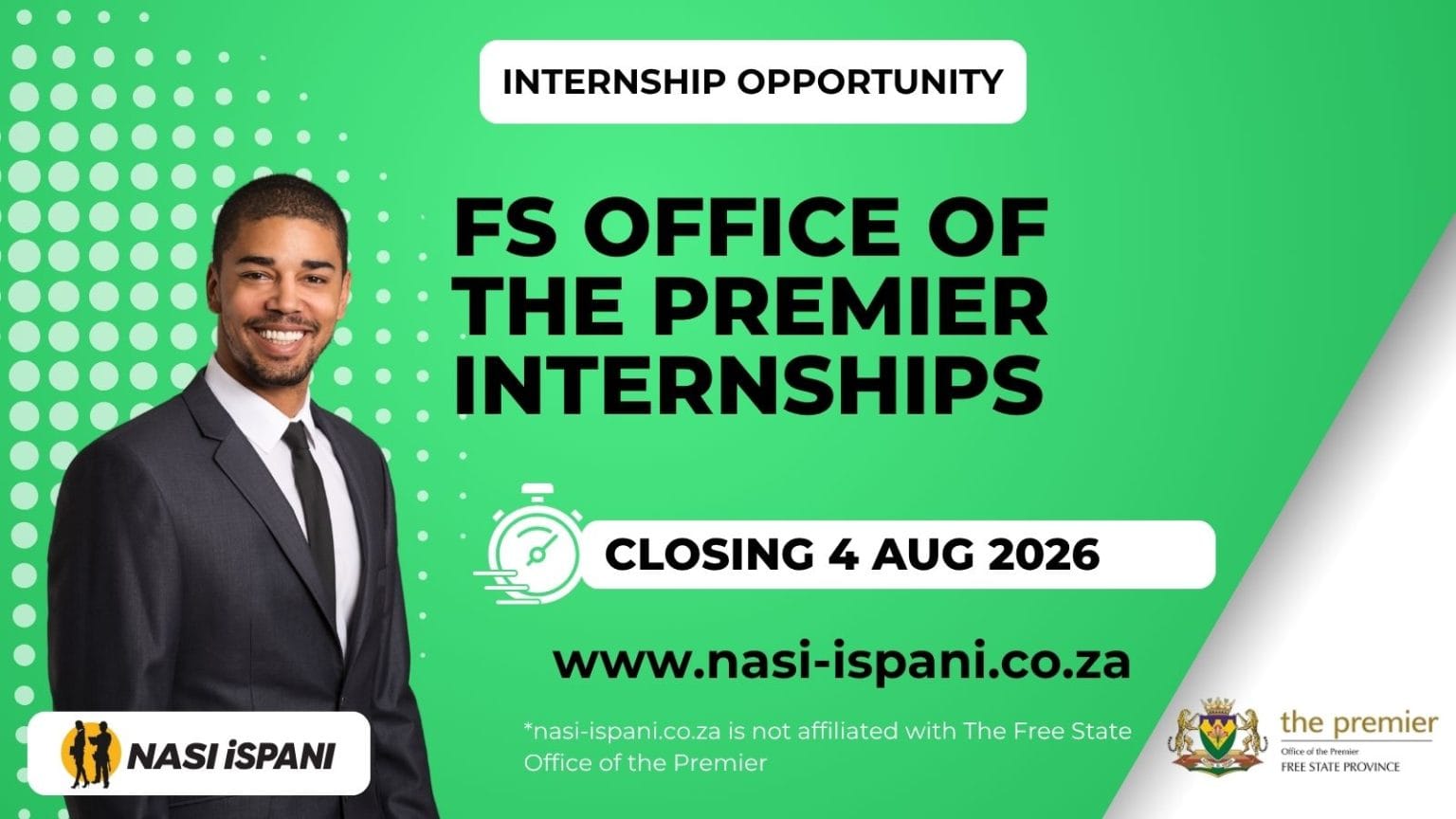 Free State Office of the Premier Internships 2026: 24-Month Programme, Apply by 4 August