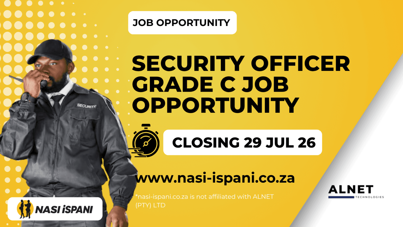 Security Officer Grade C Job Opportunity | Earn R9,000 Per month