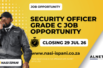 Security Officer Grade C Job Opportunity | Earn R9,000 Per month