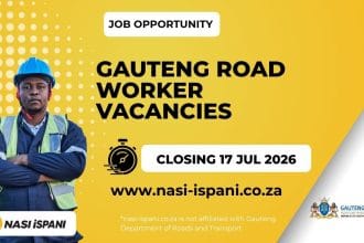 Gauteng Road Worker Vacancies 2026: R170 226 Per Annum + Benefits