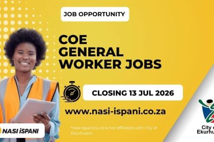 City of Ekurhuleni General Worker Jobs 2026: Up to R233,376/Year