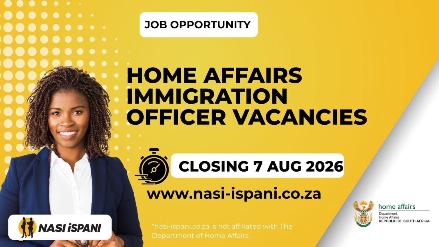 Home Affairs Immigration Officer Vacancies 2026: Up to R330,162/Year