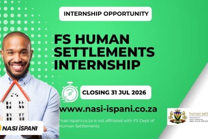 Free State Human Settlements Graduate Internship 2026: R8,174.75/Month, Closes 31 July