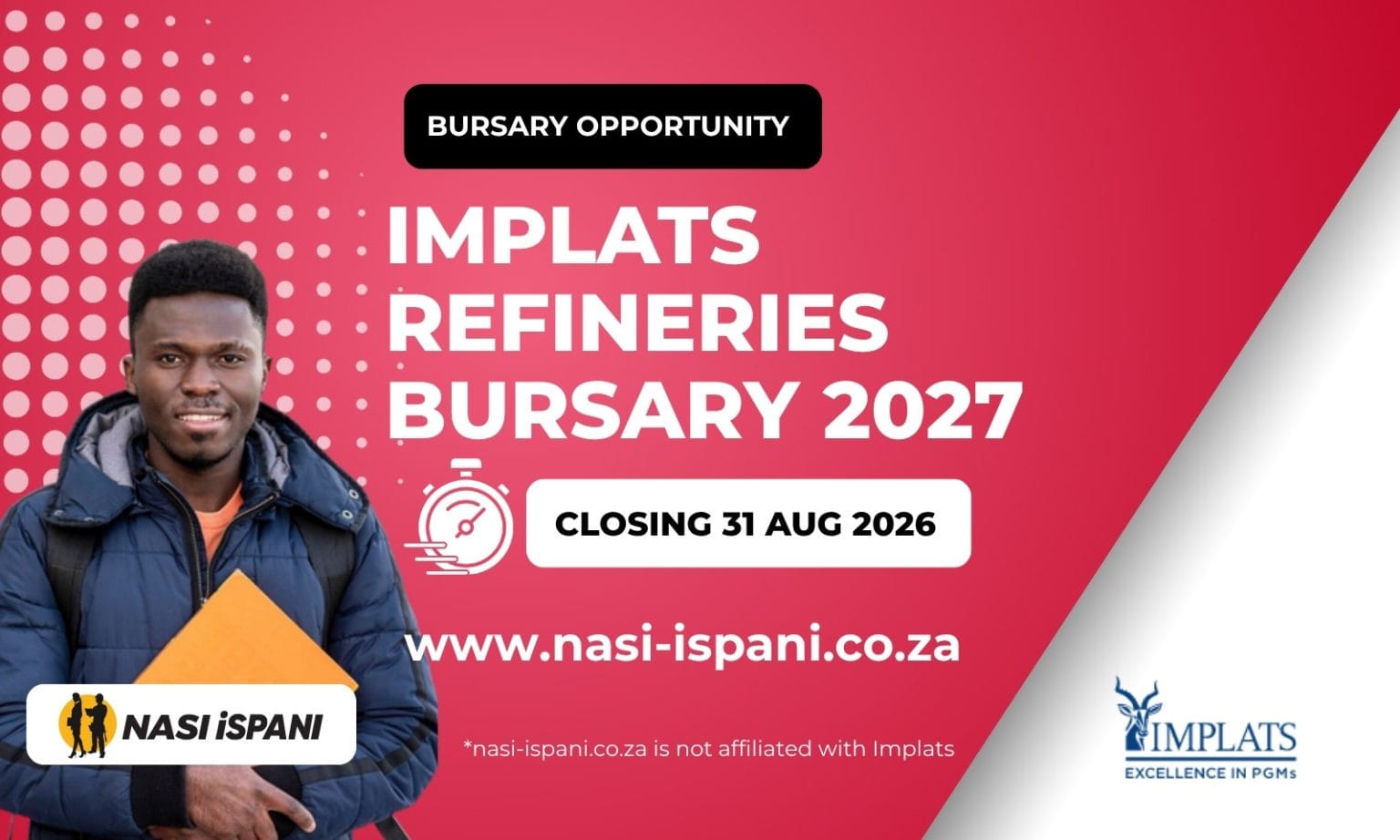 Implats Refineries Bursary 2027: Fully Funded, Closes 31 August