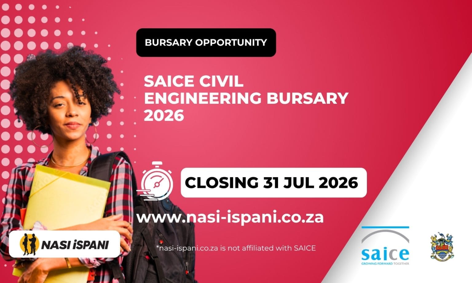 SAICE SPEBS Civil Engineering Bursary 2026: Up to R7,000/Semester