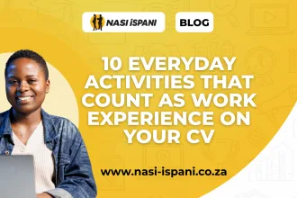 Everyday activries that count as work experience