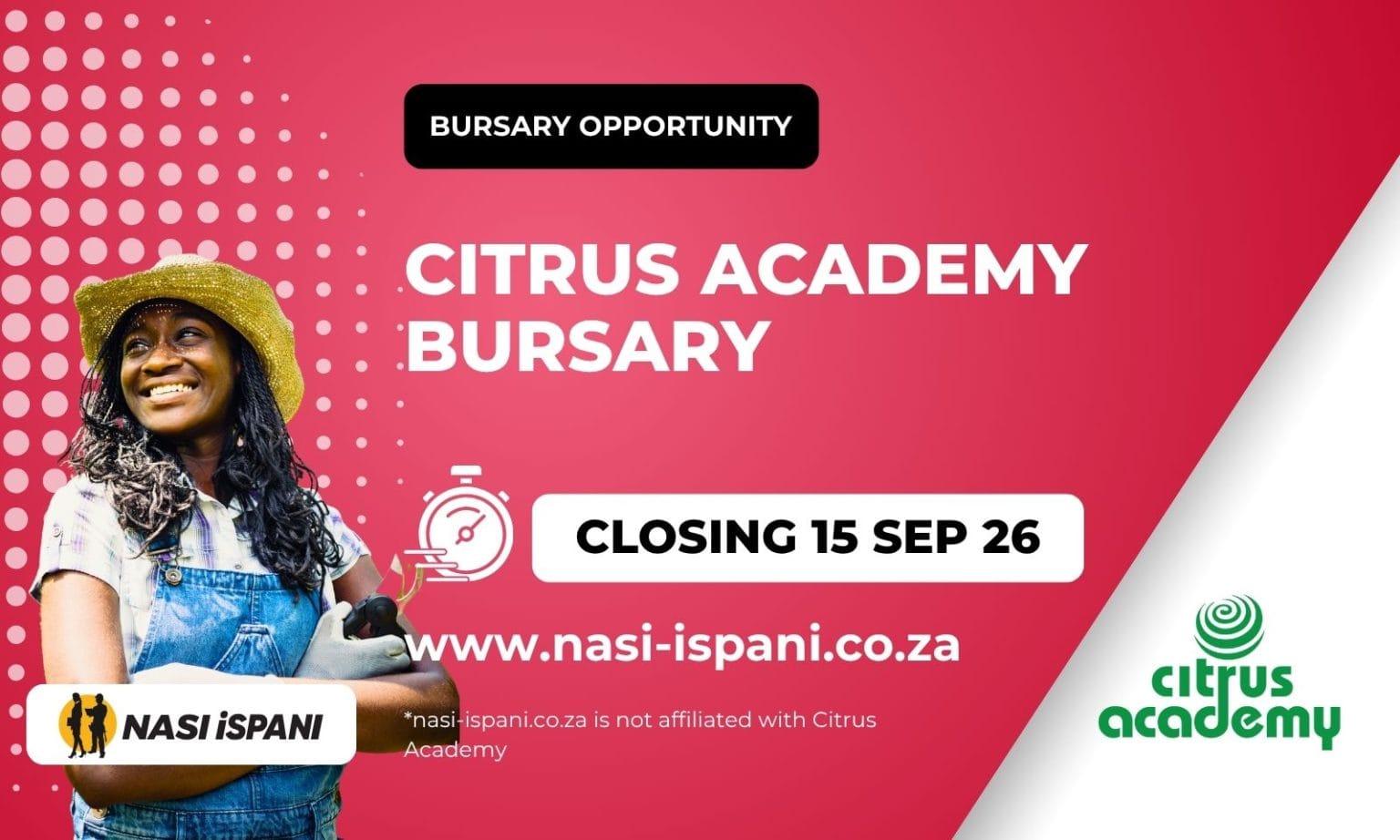 Citrus Academy Bursary 2027: Agriculture Students, Closes 15 September