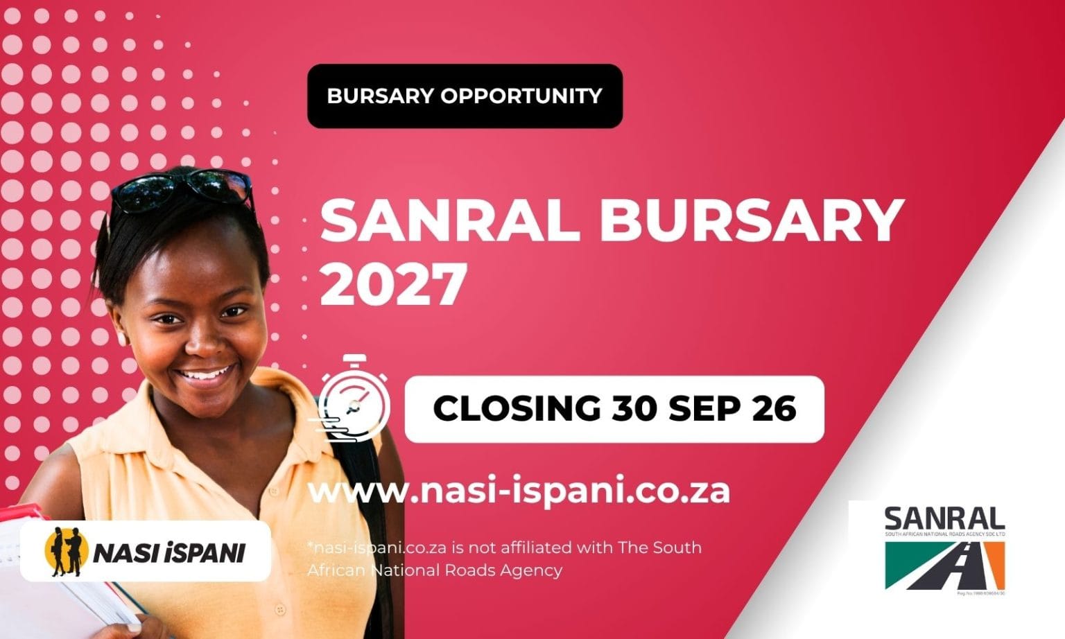 SANRAL Bursary 2027: Fully Funded Engineering & IT, Closes 30 September