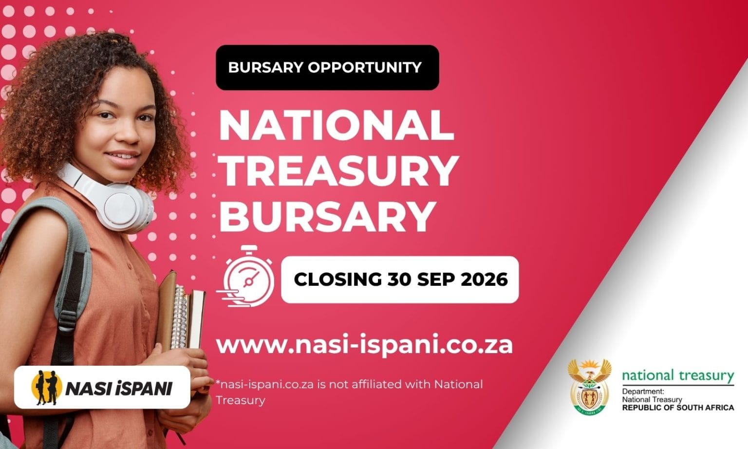 National Treasury Bursary 2027: Full Funding, Closes 30 September