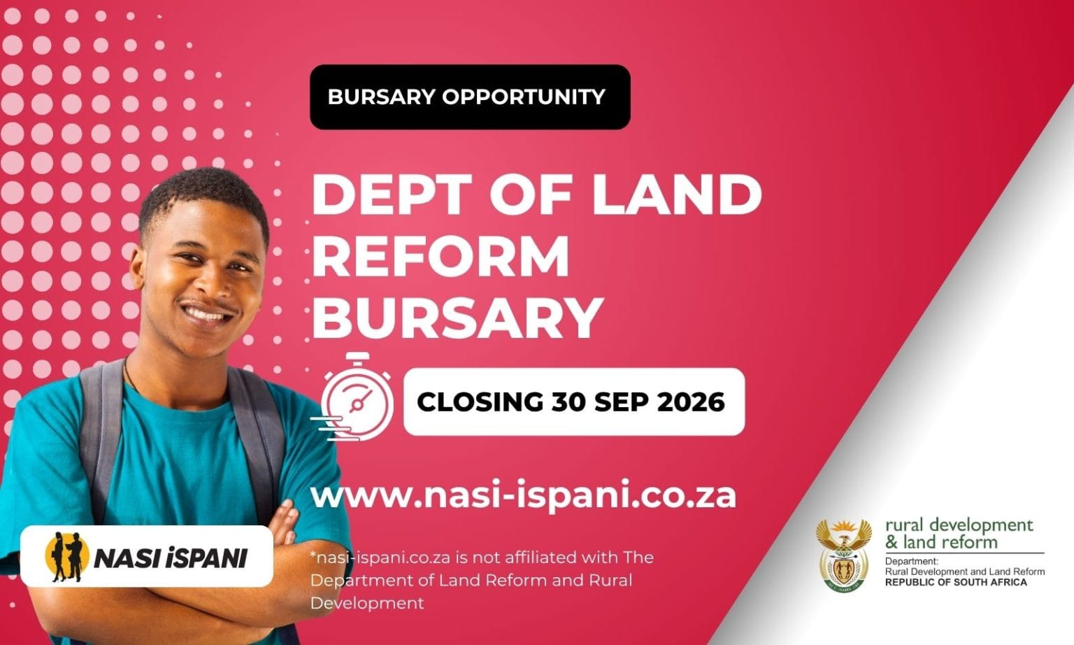 Department of Land Reform Bursary 2027: Tuition, Accommodation & Meals