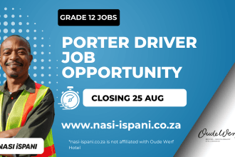 Porter Driver Job Opportunity at Oude Werf Hotel – Stellenbosch