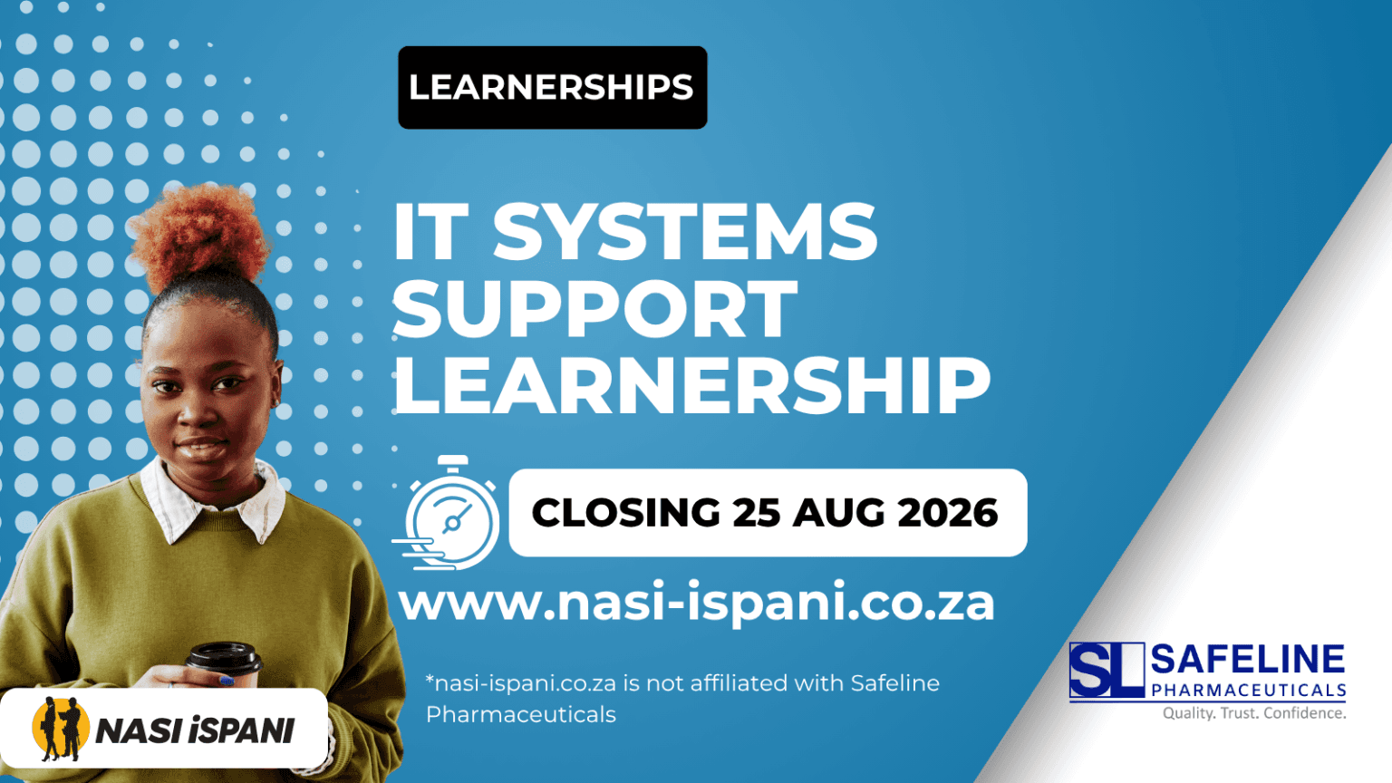 IT Systems Support Learnership at Safeline Pharmaceuticals