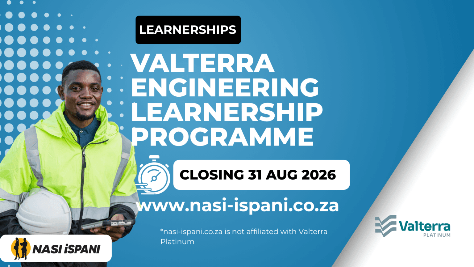 Valterra Platinum Engineering Learnership Programme 2027