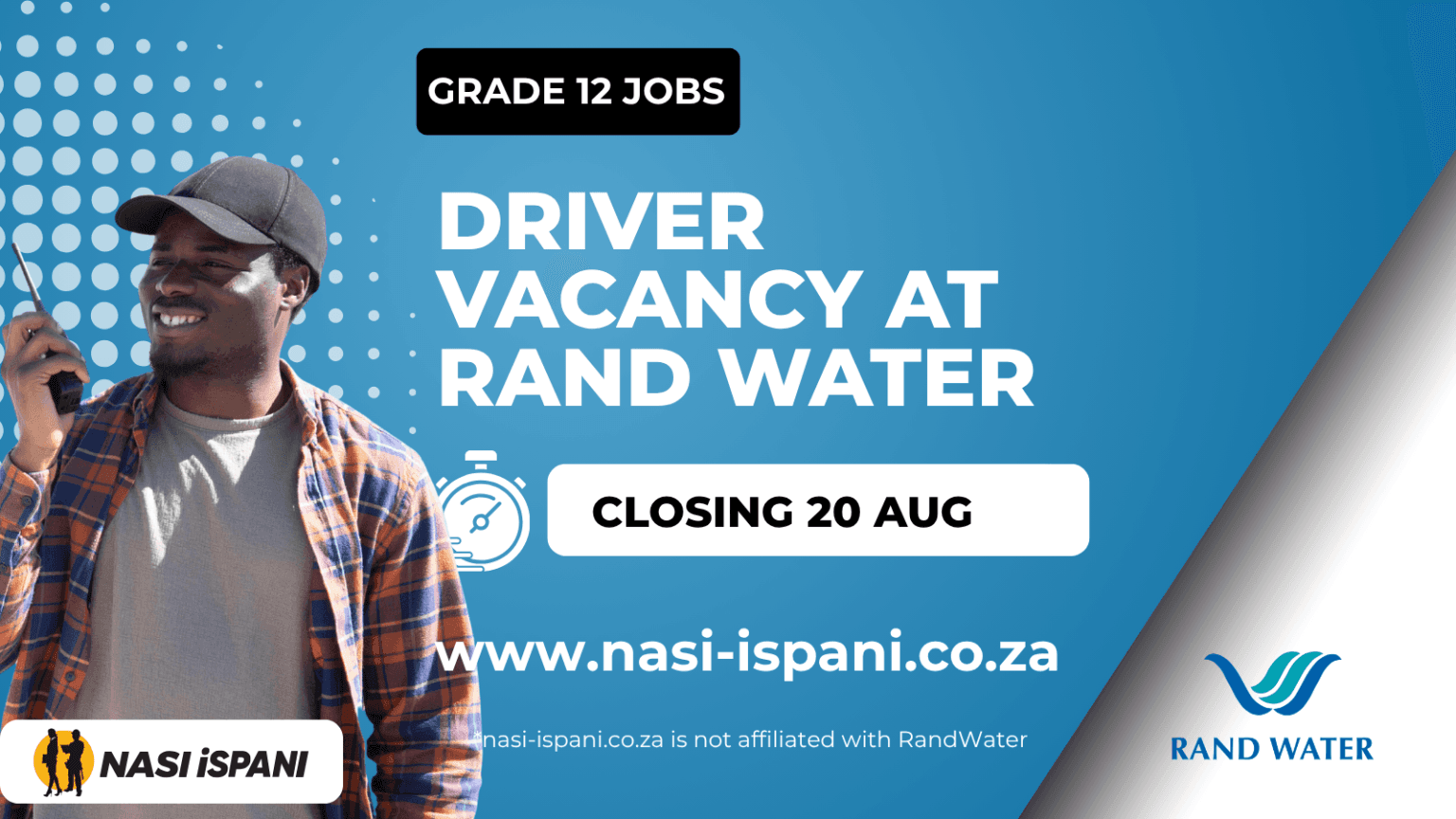 Driver Vacancy at Rand Water