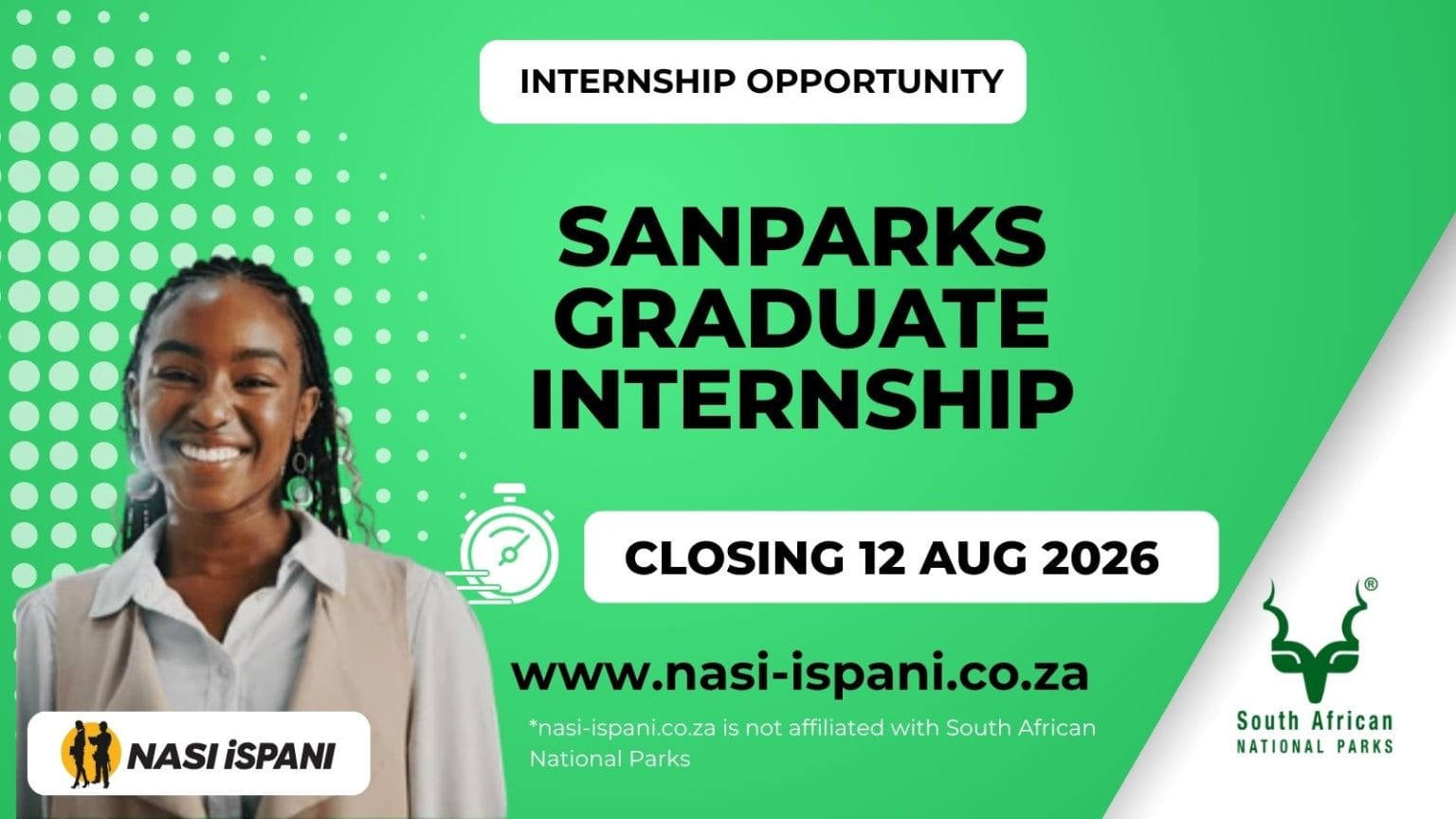 SANParks Graduate Internship Programme 2026: R6,335.69 Monthly Stipend