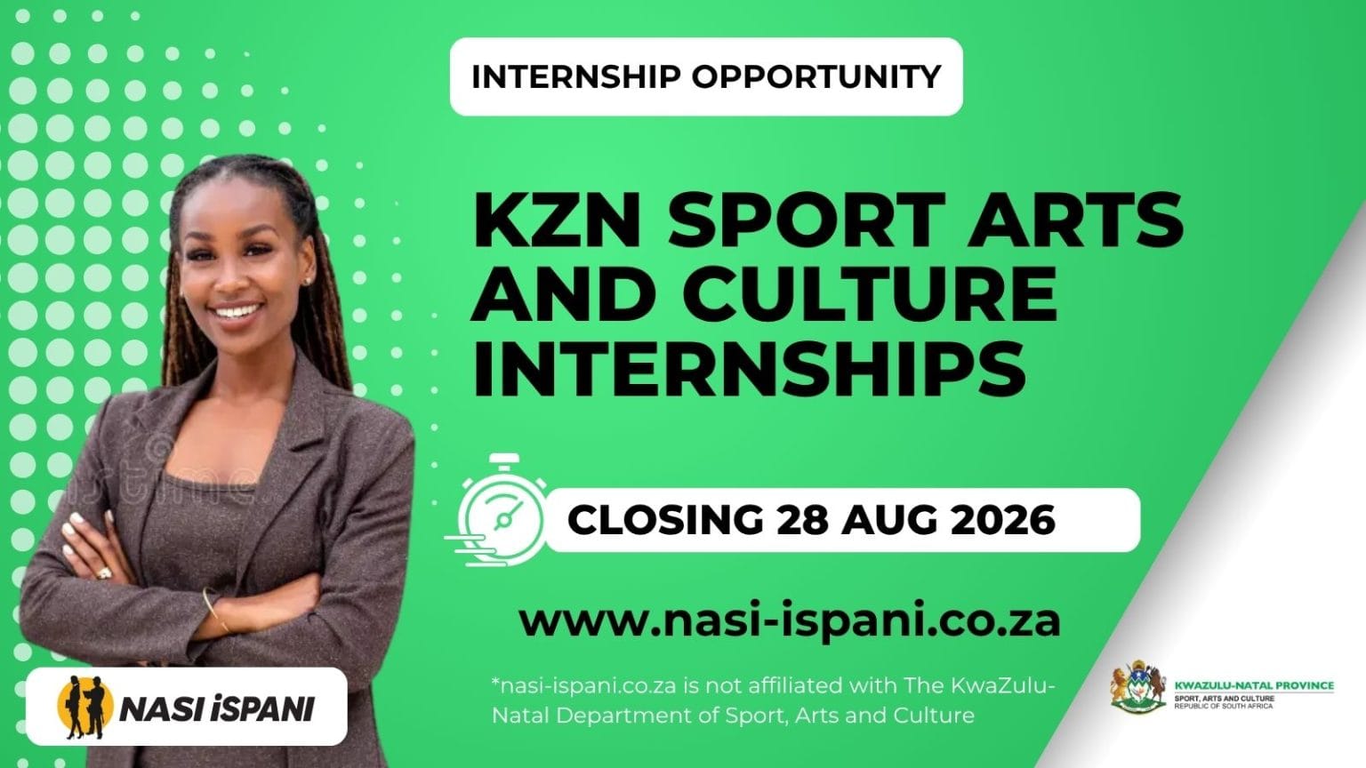 KZN Sport Arts and Culture Graduate Internships 2026: R8,174.75/Month, Closes 28 August