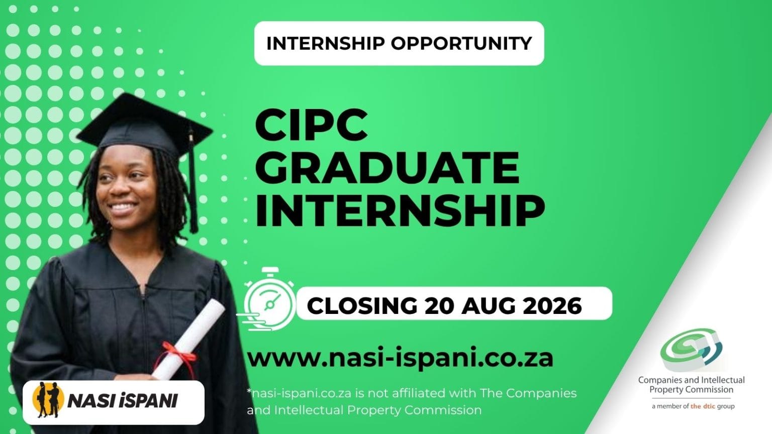 CIPC Graduate Internship 2026: R12,000 Monthly Stipend