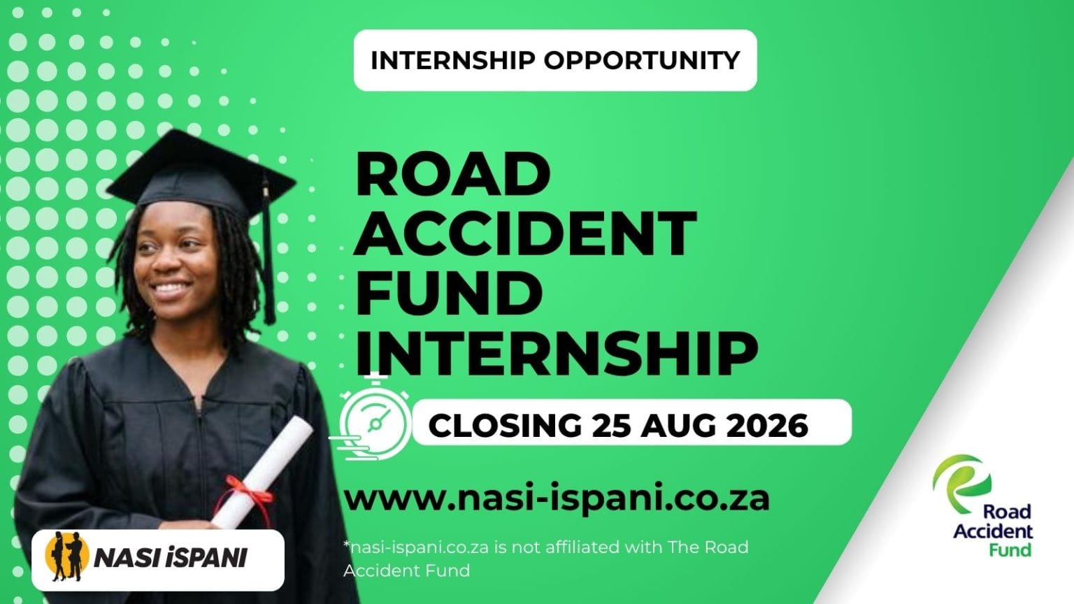 Road Accident Fund Internship Programme 2026: Monthly Stipend, Apply by 25 August
