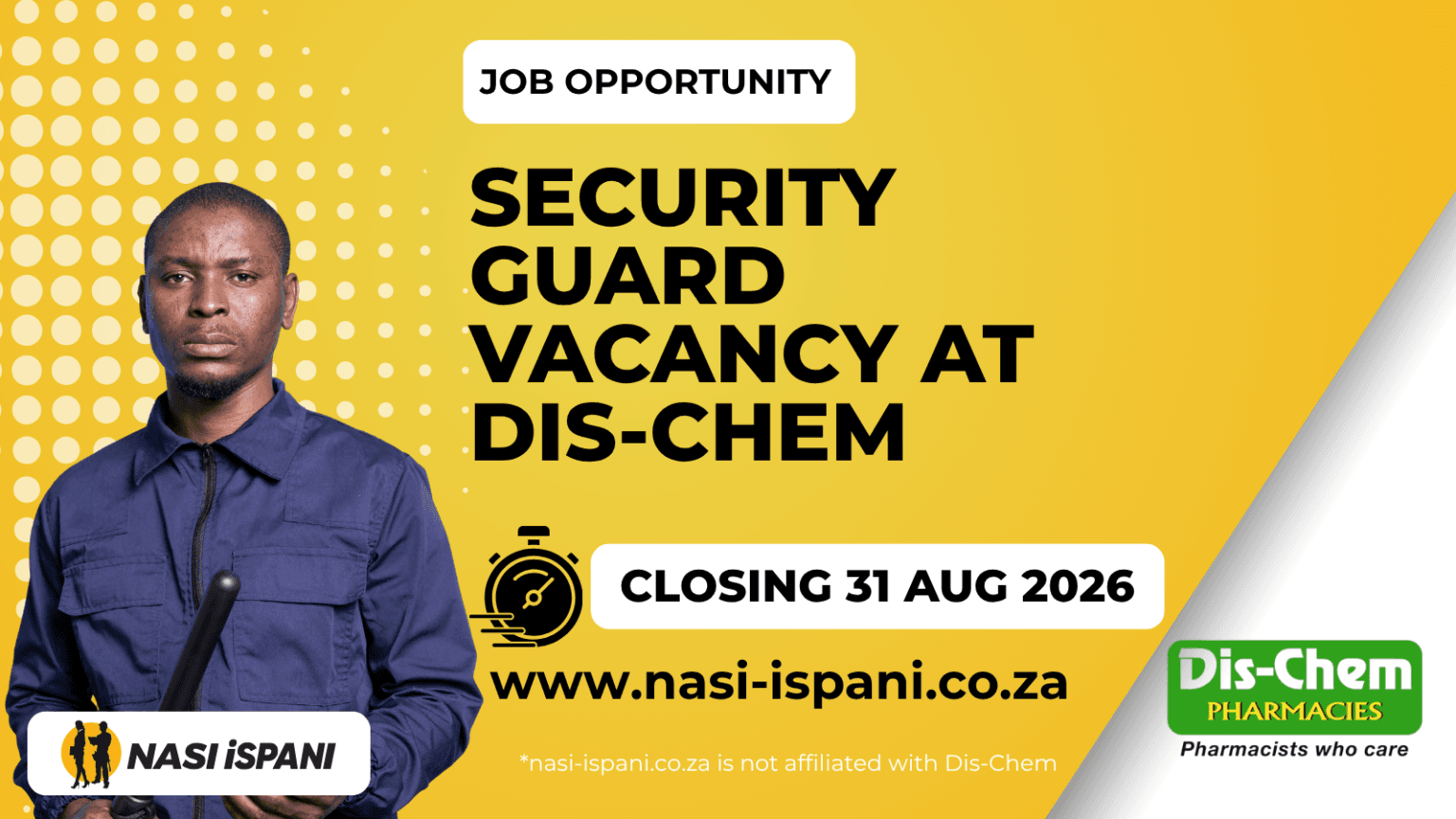 Security Guard Vacancy at Dis-Chem