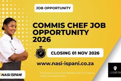 Commis Chef Vacancy -The Capital Hotels and Apartments | R5,500 per month
