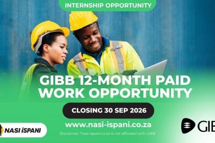 GIBB YES Programme 2026 - Paid 12-Month Placements, Closes 30 September
