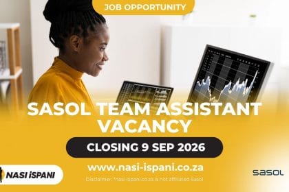 Sasol Team Assistant Vacancy 2026: Full-Time Job in Secunda. Apply by 9 September