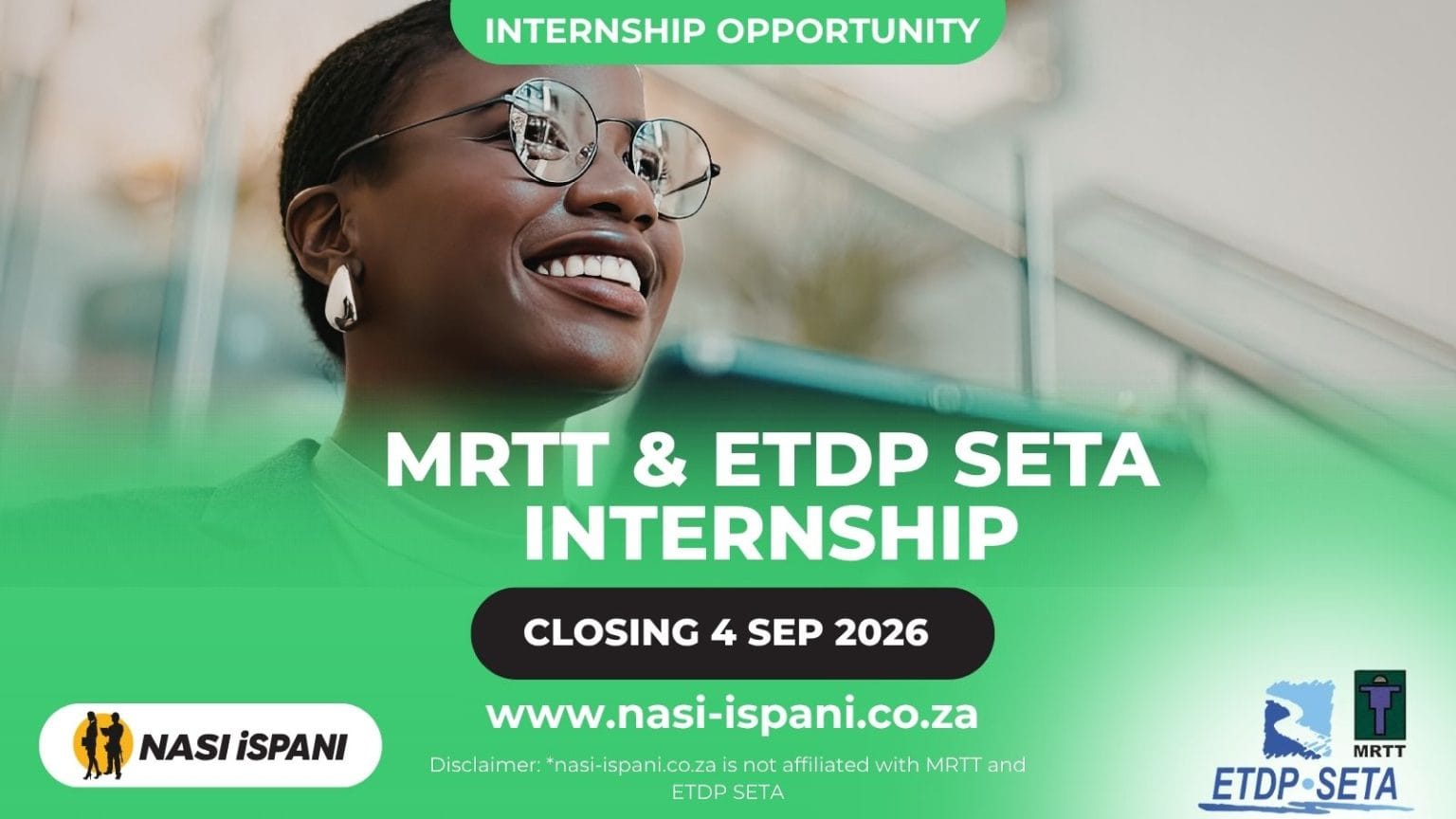 MRTT and ETDP SETA Graduate Internship 2026 - 7 Paid Positions in Mpumalanga, Closes 4 September