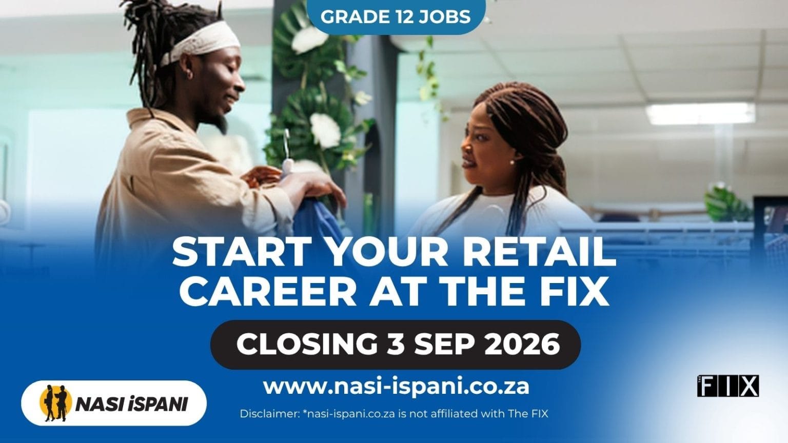 The Fix Sales Associate Vacancy 2026: Grade 12, Western Cape
