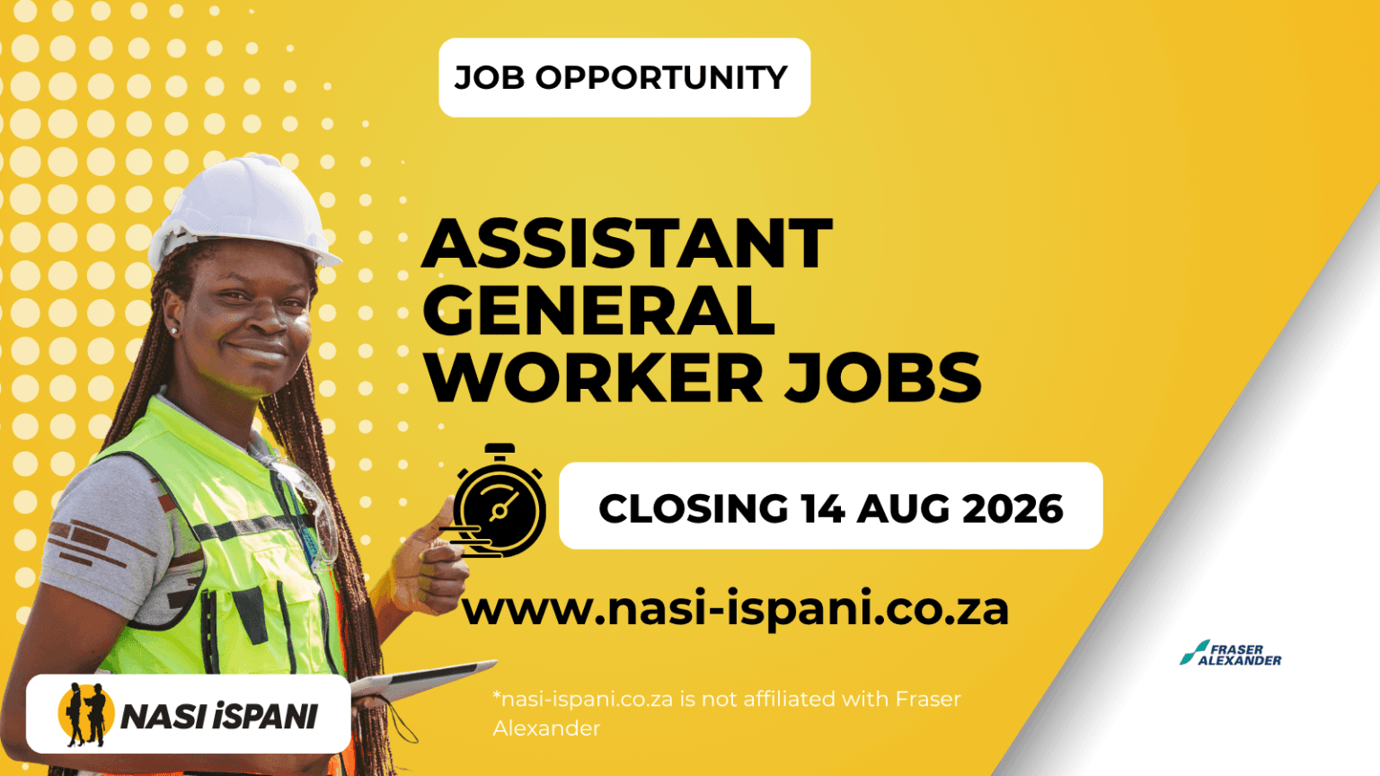 Assistant General Worker Jobs at Fraser Alexander (Pty) Ltd - X13 Posts