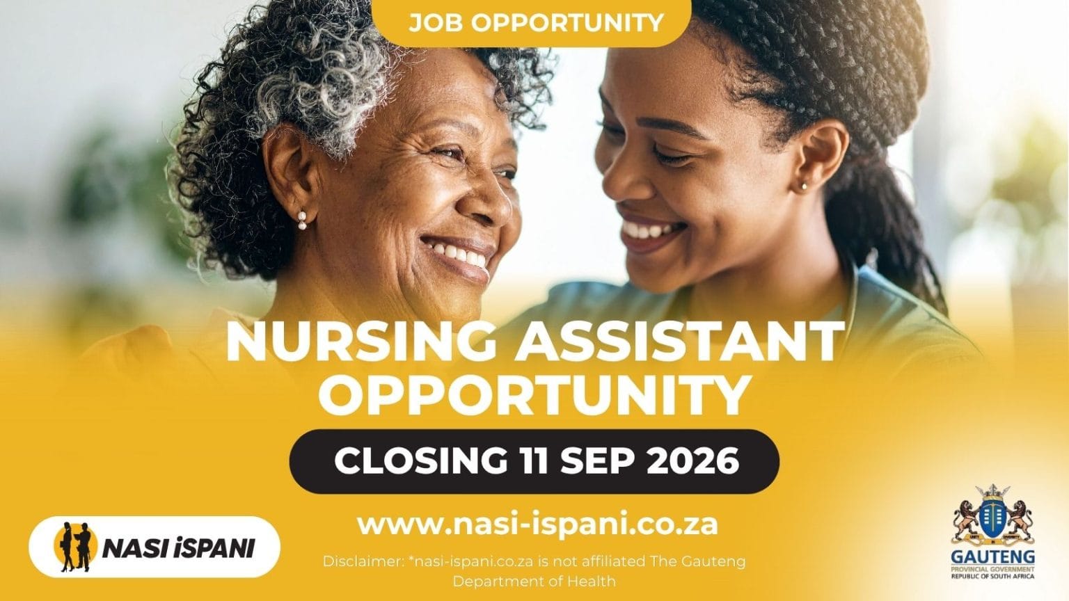 Gauteng Health Nursing Assistant Vacancy 2026: 3 Posts, Up to R249,141/Year