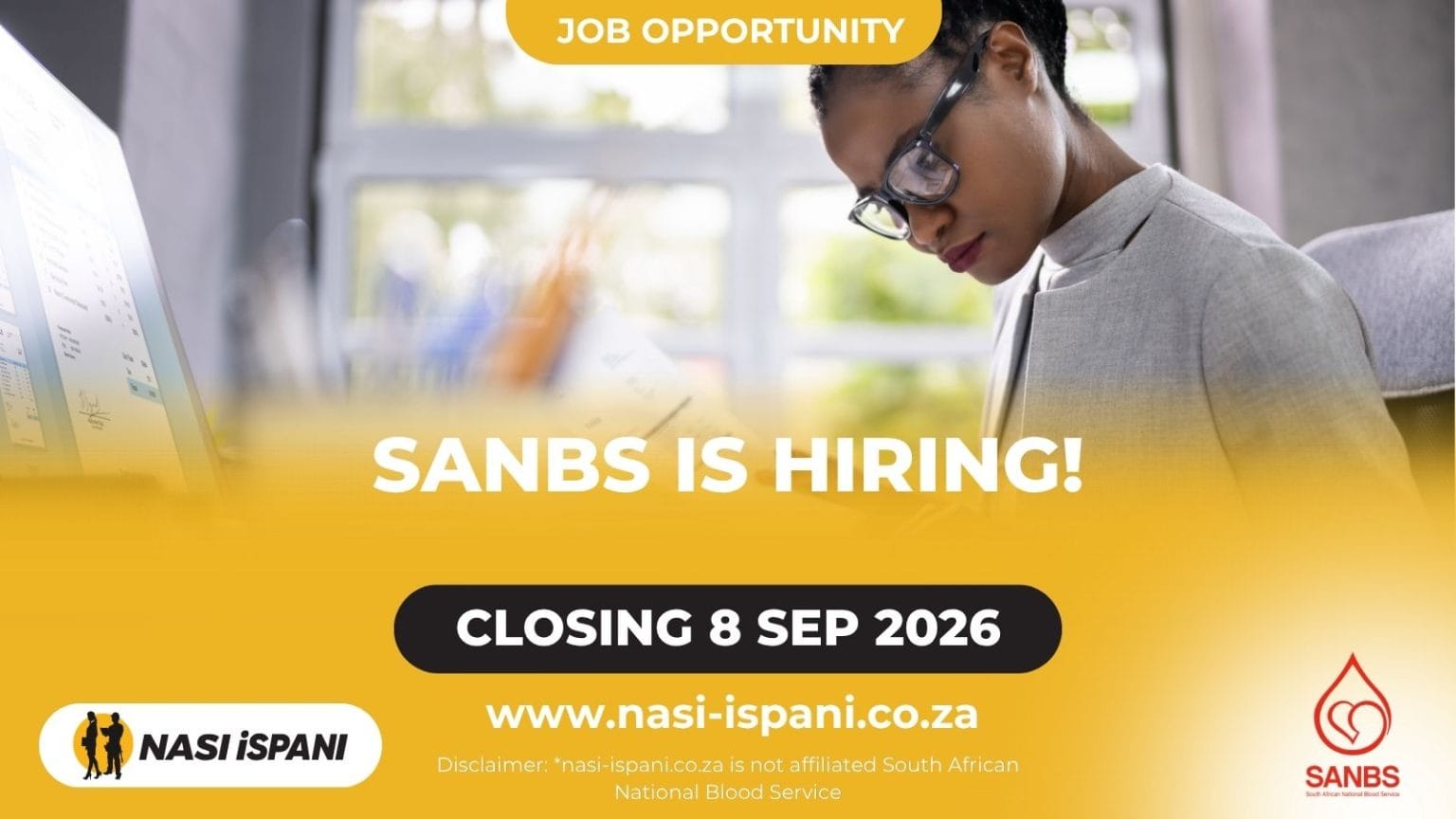 SANBS Document and Record Administrator Job 2026: R337,383/Year