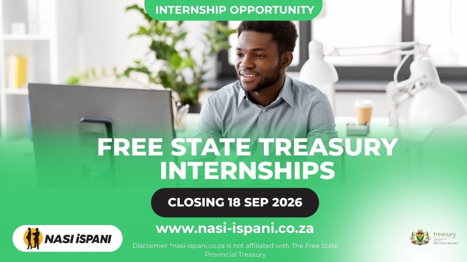Free State Provincial Treasury Internships 2026: R8,174.75/Month, Closes 18 September