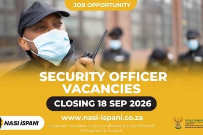 Department of Employment and Labour Security Officer Vacancies 2026, R201,093/Year