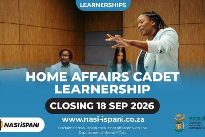 Department of Home Affairs Cadet Learnership 2026: R4,500/Month, 50 Posts
