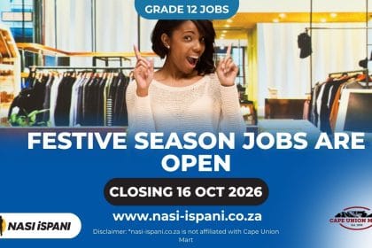 Cape Union Mart Festive Season Jobs 2026: Grade 12, Various Locations, Closes 16 October