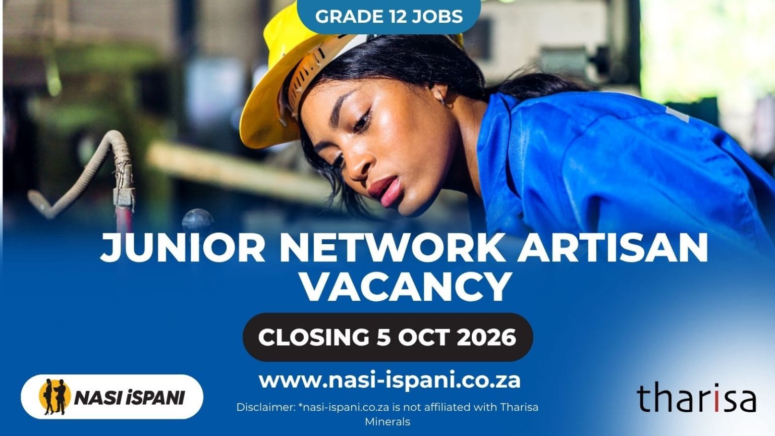 Tharisa Minerals Junior Network Artisan Job 2026: Grade 12 Required, Closes 5 October