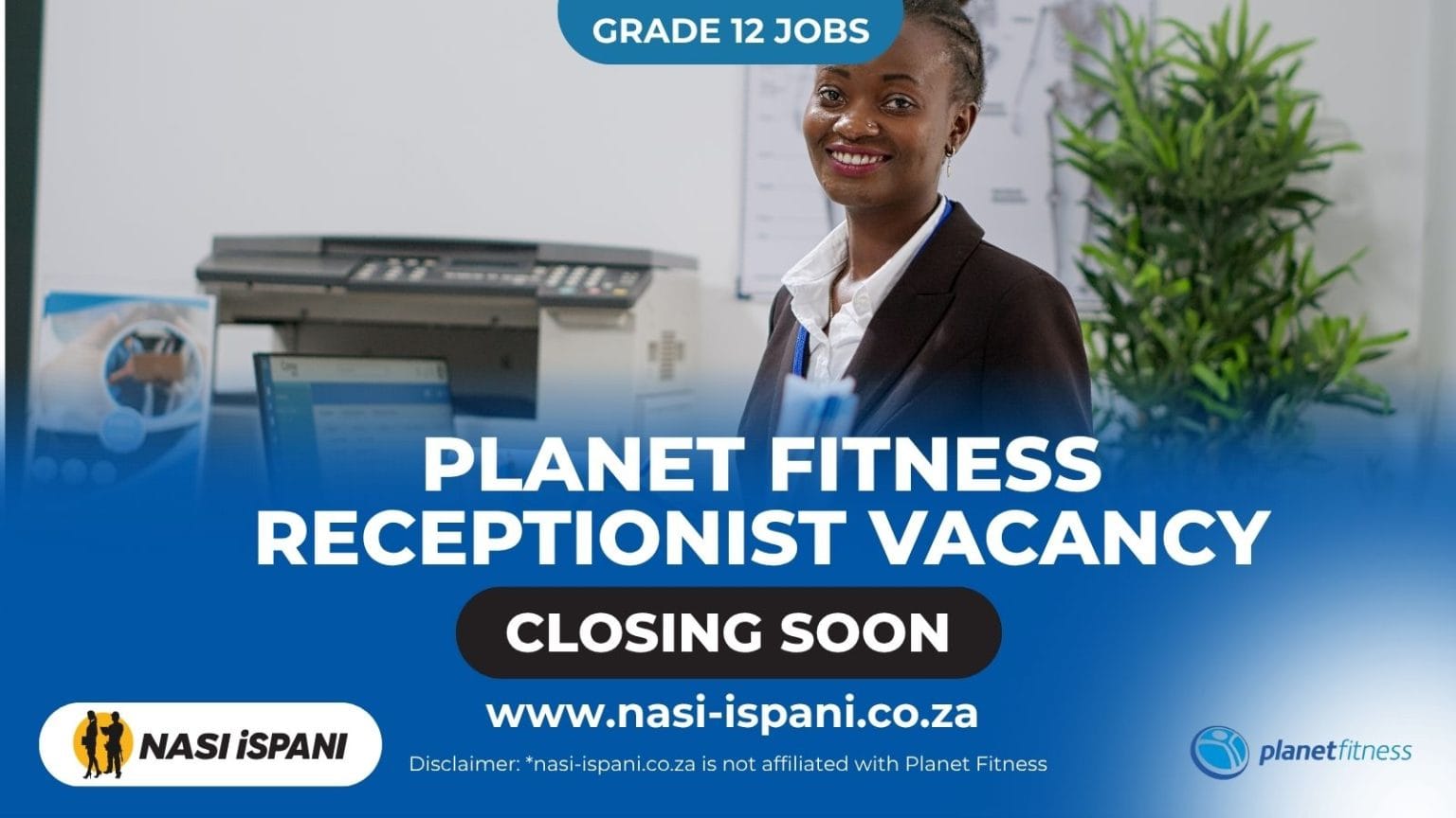 Planet Fitness Receptionist Job 2026: Full-Time, R6,000–R6,500/Month