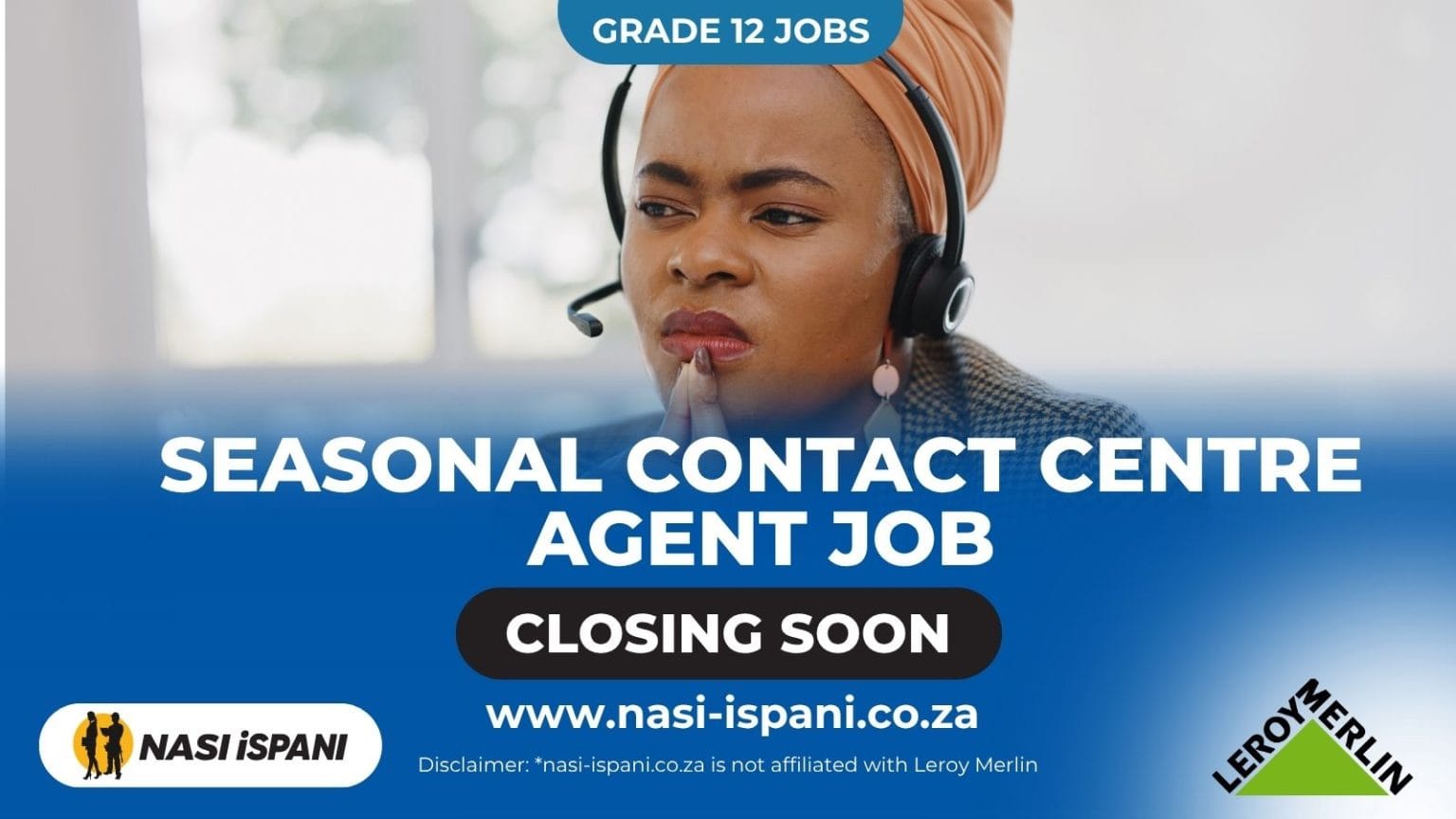 Leroy Merlin Seasonal Contact Centre Agent Job 2026: 2-Month Contract, Grade 12