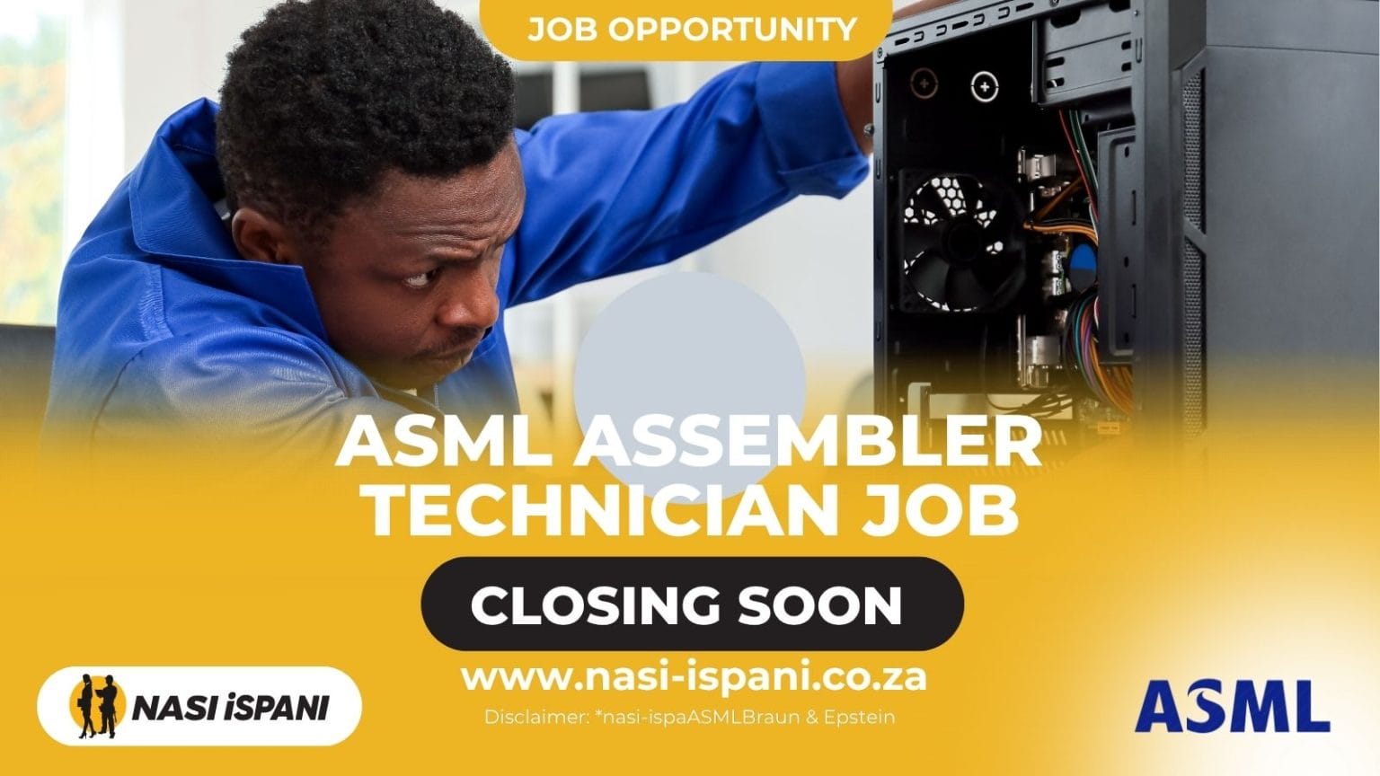 ASML Assembler Technician Job 2026: Relocation to the Netherlands, R900 000/Year
