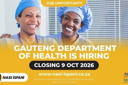 Gauteng Department of Health Staff Nurse Jobs 2026: 60 Posts, R229,440/Year