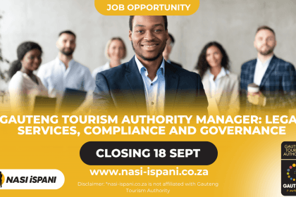 Gauteng Tourism Authority Manager: Legal Services, Compliance and Governance