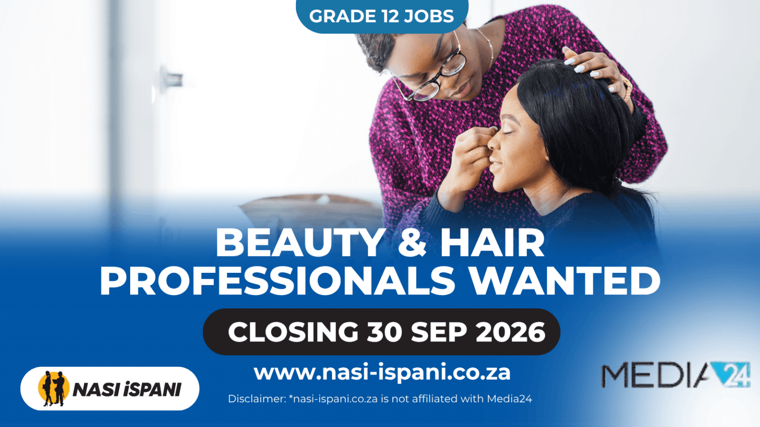 Casual Beauty & Hair Professionals Wanted at Media24 in Cape Town