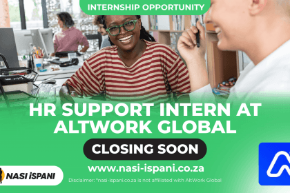 HR Support Intern at AltWork Global – Earn R8,300 per Month