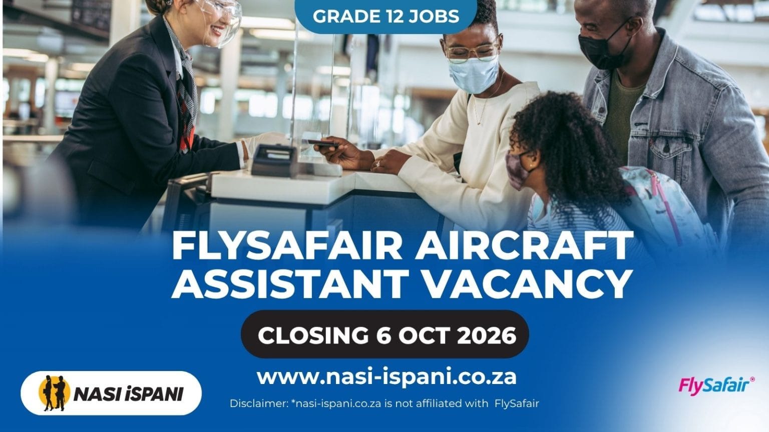 FlySafair Aircraft Assistant Job 2026: Johannesburg, Closes 6 October