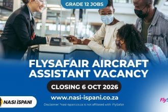 FlySafair Aircraft Assistant Job 2026: Johannesburg, Closes 6 October