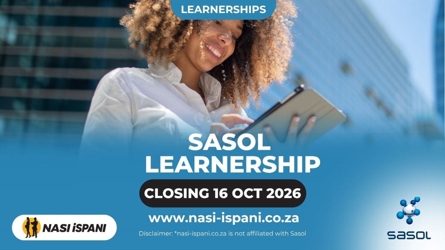 Sasol Learnership 2026: 36-Month Programme, Closes 16 October