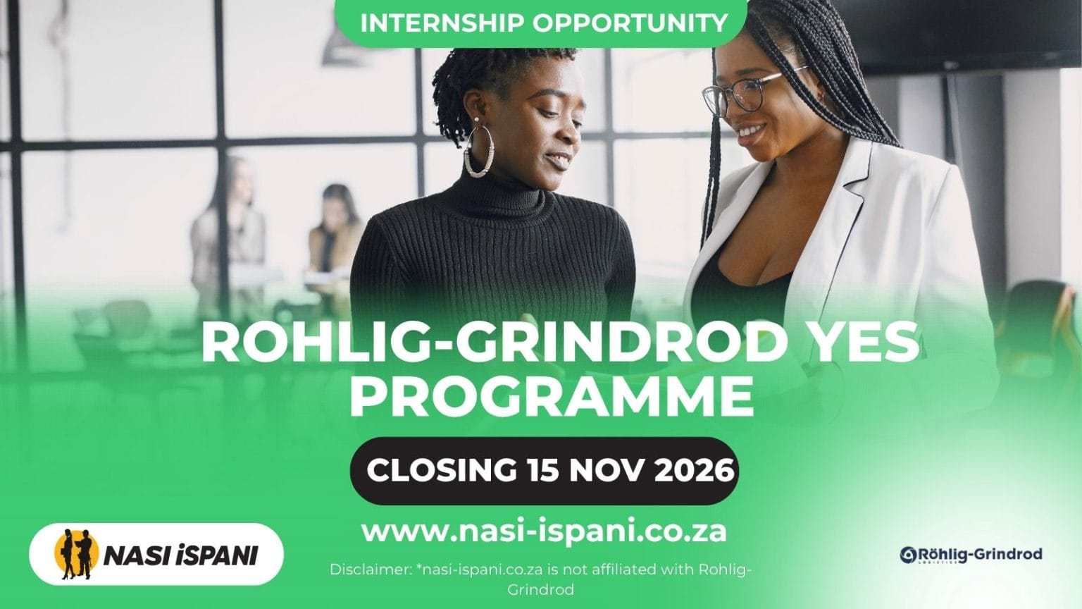 Rohlig-Grindrod YES Programme 2027: 12-Month Contract, Closes 15 November